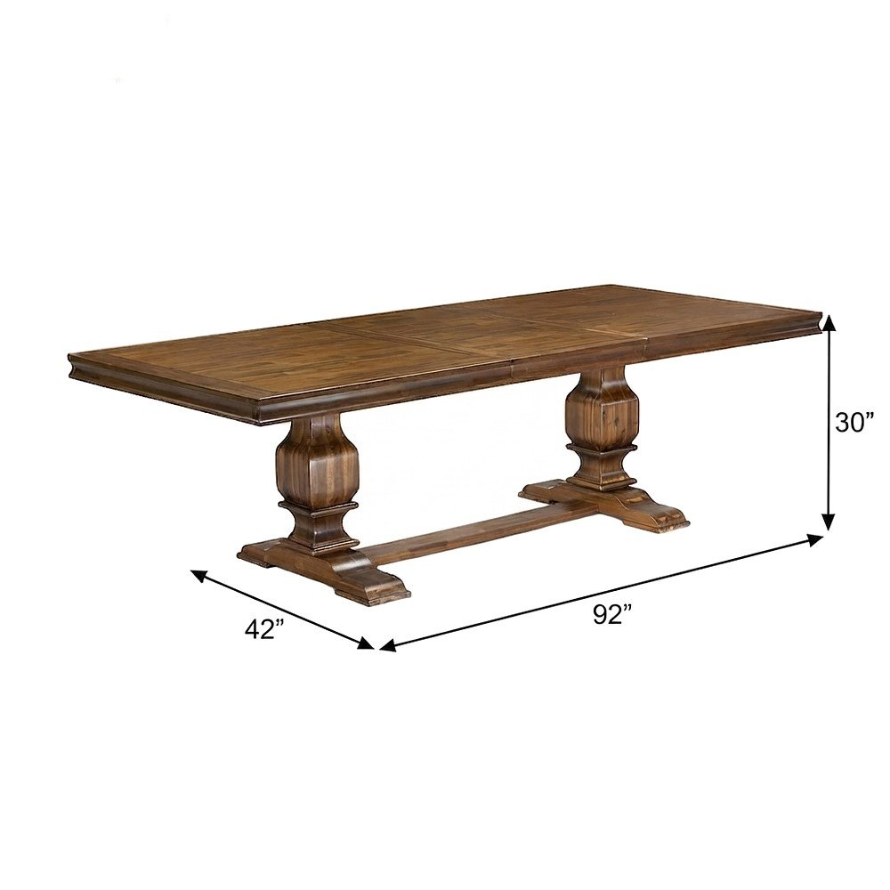 Solid Wood Rectangular Modern Dining Table and Kitchen Dinner Table