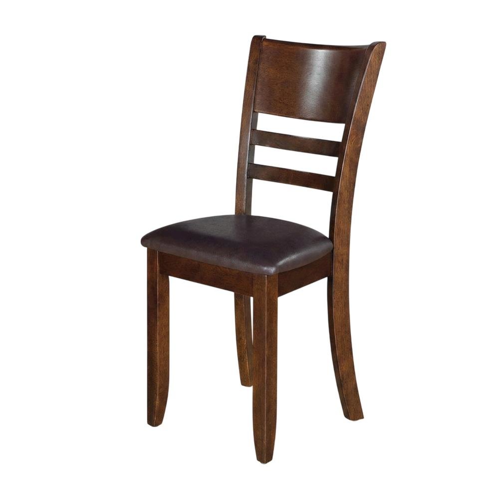 Solid Wood Faux Leather Upholstered Dining Room Chairs for Kitchen, Set of 2