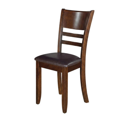 Solid Wood Faux Leather Upholstered Dining Room Chairs for Kitchen, Set of 2