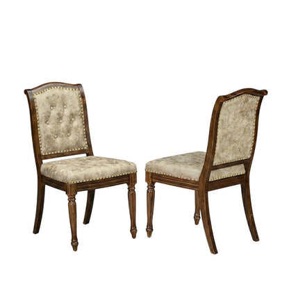 Upholstered Dining Chairs with Solid Wood Frame, Set of 2