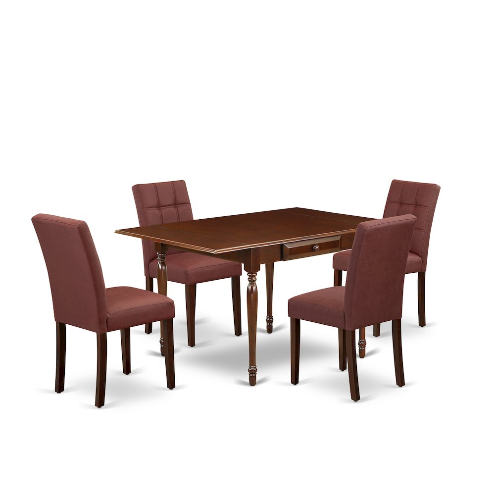 5 Piece Mid Century Modern Dining Table Set consists A Modern Table