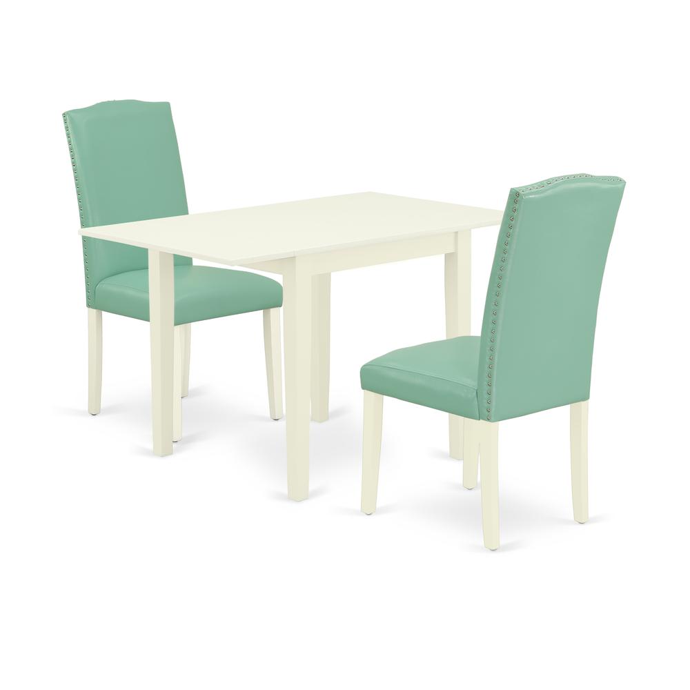 Dining Room Set Linen White, NDEN3-LWH-57