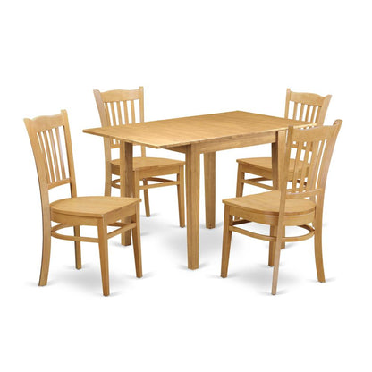 Dining Room Set Oak, NDGR5-OAK-W