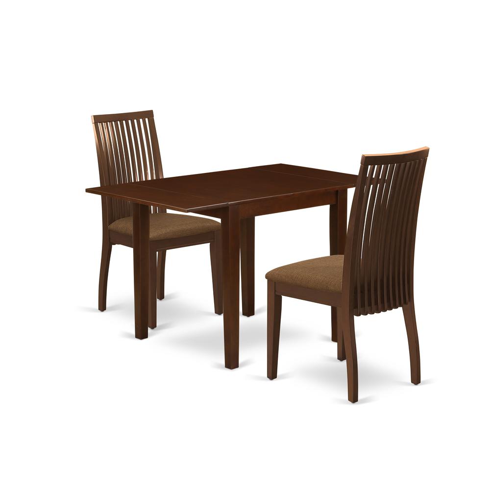 3 Piece Dining Room Furniture Set Contains a Rectangle Dining Table