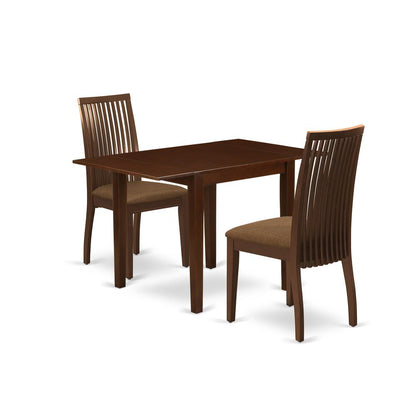 3 Piece Dining Room Furniture Set Contains a Rectangle Dining Table