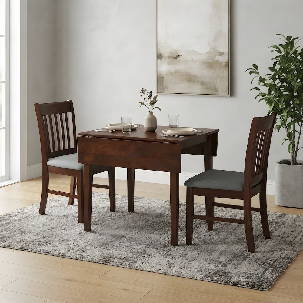 Mahogany Dining Table with Chairs, Small Kitchen Dinette Set