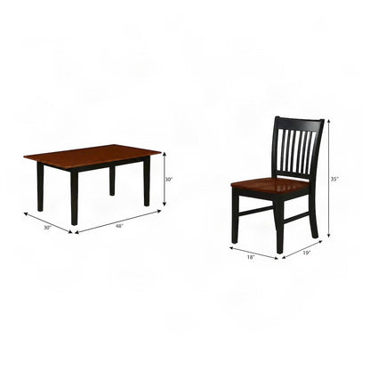 Industrial Farmhouse Kitchen Table and Chairs Compact Dining Room Set