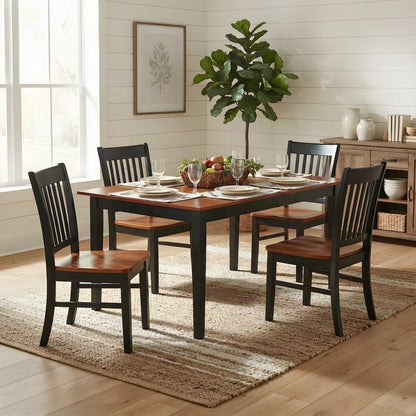 Industrial Farmhouse Kitchen Table and Chairs Compact Dining Room Set