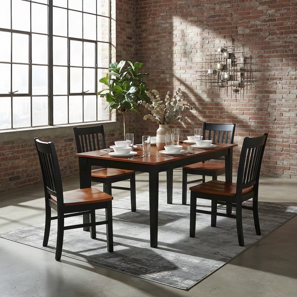 Industrial Farmhouse Kitchen Table and Chairs Compact Dining Room Set