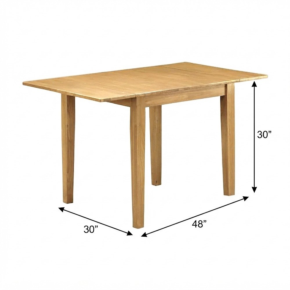Wood Drop Leaf Kitchen and Dining Table for Apartments, Small Spaces, Oak