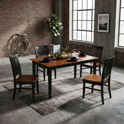 Wood Dining Table and Chairs Set for Small Kitchen or Breakfast Nook