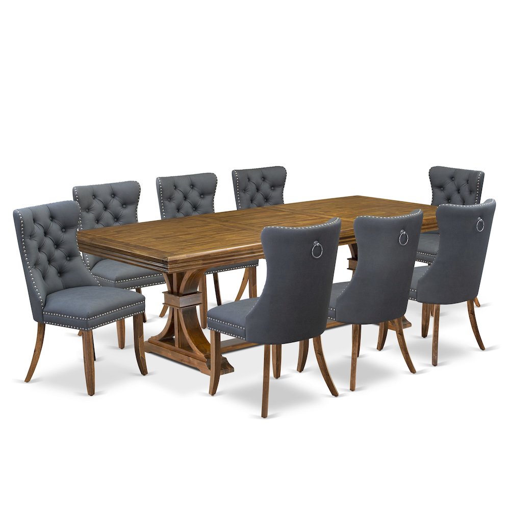 9 piece Dining Table Set includes a Kitchen Table and 8 Dining room Chairs