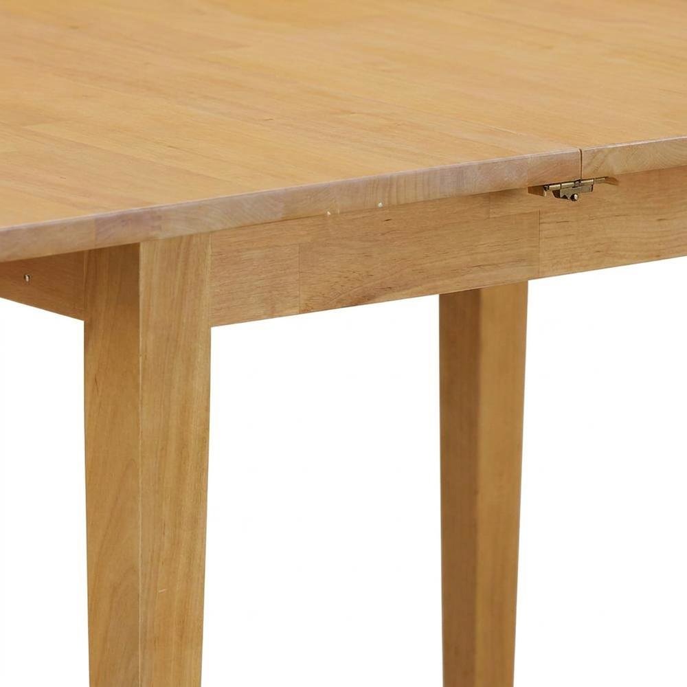 Solid Wood Rectangular Extendable Dining Table with Butterfly Leaf, Oak