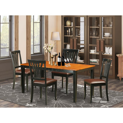 5  PC  Kitchen  Table  set-Dining  Table  and  4  Leather  Dining  Chairs
