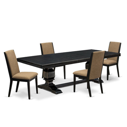 5 Pieces Dining Room Set of a Kitchen Table and 4 Dining Room Chairs