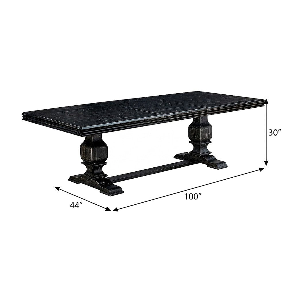 Solid Wood Rectangular Dining Table for Kitchen and Dining Room