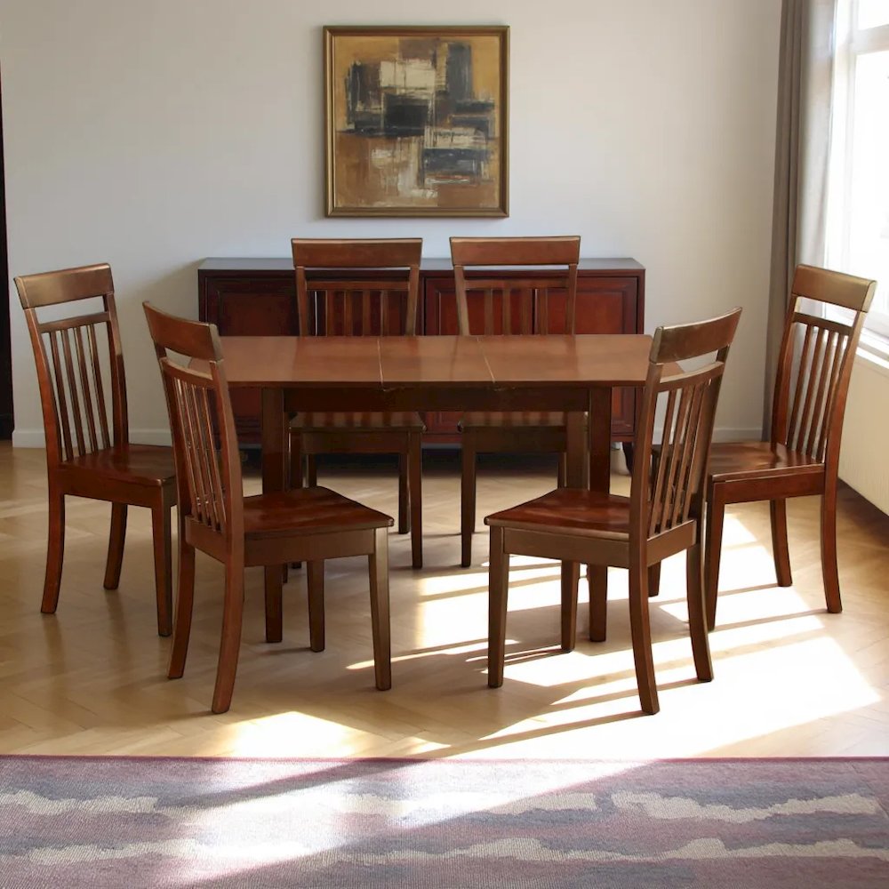 Elegant Wooden Dining Table Set – 6 Chair Dining Table Set for Home