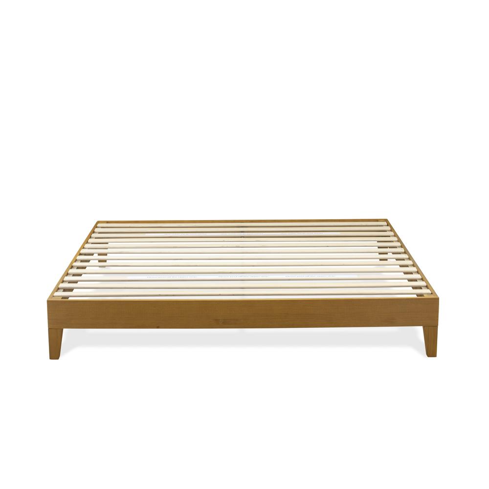 NVP-23-K King Size Bed Frame with 4 Hardwood Legs and 2 Extra Center Legs - Oak Finish