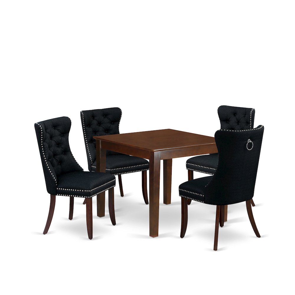 5 Piece Dinette Set Consists of a Square Dining Room Table