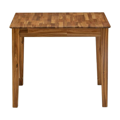 Solid Wood Square Dining Table with 4-Leg Base for Small Spaces, Natural
