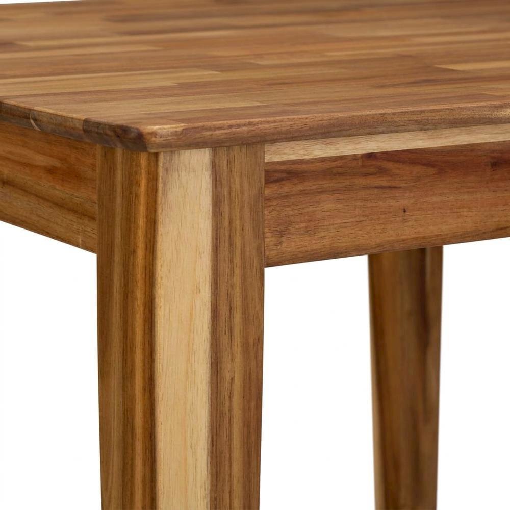 Solid Wood Square Dining Table with 4-Leg Base for Small Spaces, Natural