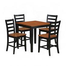Solid Wood Traditional Counter Height Pub Table and Chairs 5 Piece Set