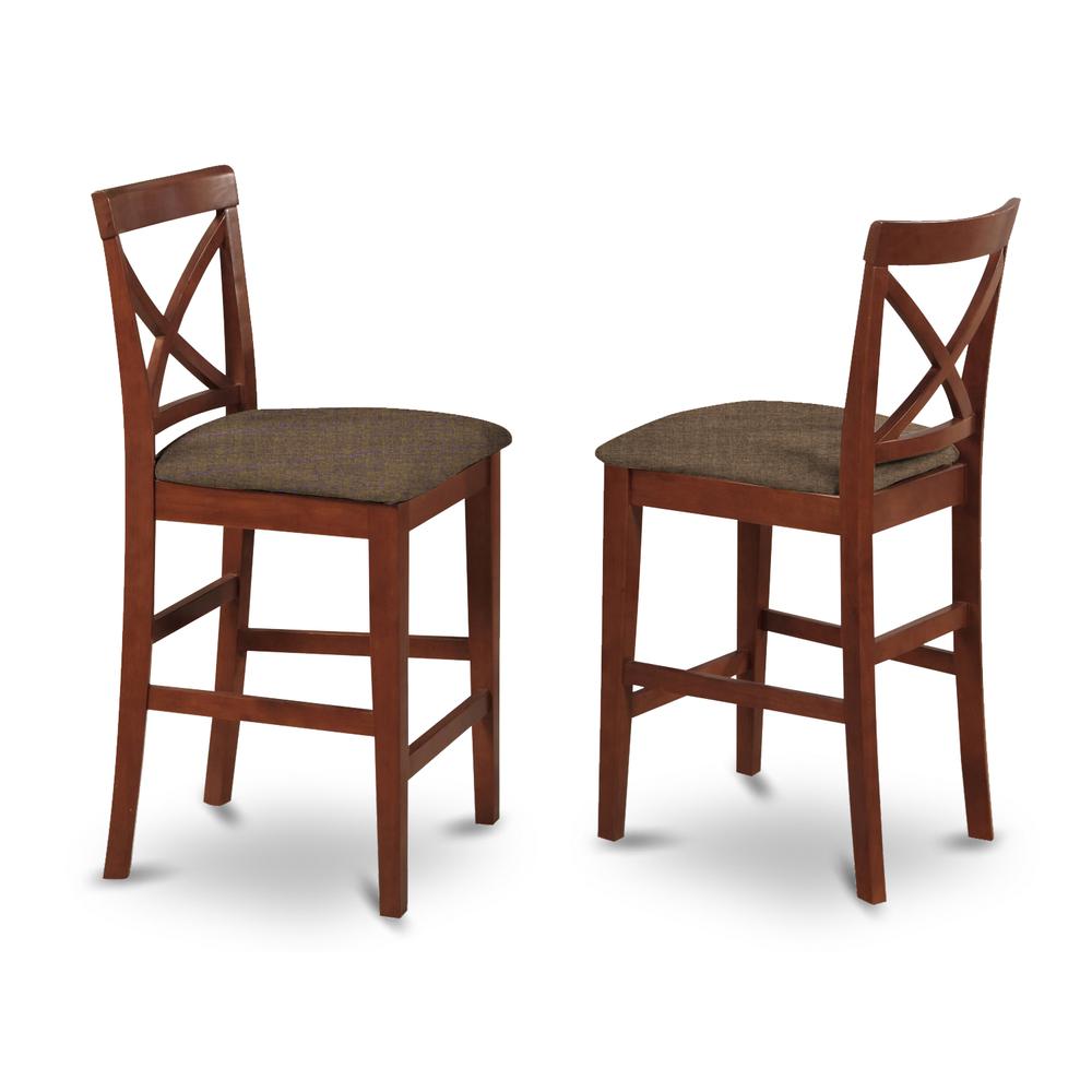 PUBS3-BRN-C 3 Pc counter height Dining set-pub Table and 2 Stools