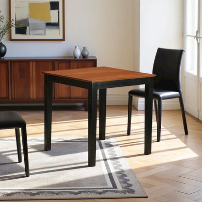 Solid Wood Square Pub Table, Traditional Counter Height Bar Table