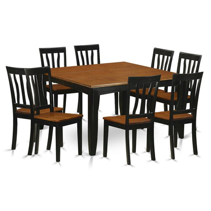 Elegant 9-Piece Dining Table Set – Solid Wood Dining Table for 8