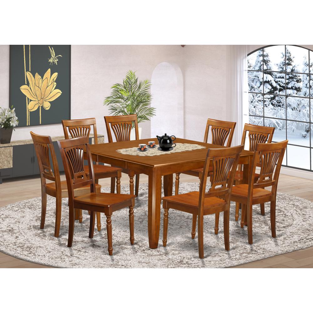 9  Pc  Formal  Dining  set-Dining  Table  with  Leaf  and  8  Chairs.