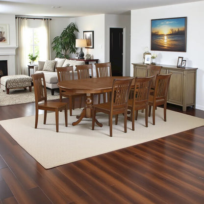 Elegant 9-Piece Dining Table Set – Solid Wood Dining Table for 8
