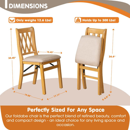 Plano Dining Chairs with PU Leather Seat, 3-X Back, Set of 2, Oak Wood Finish