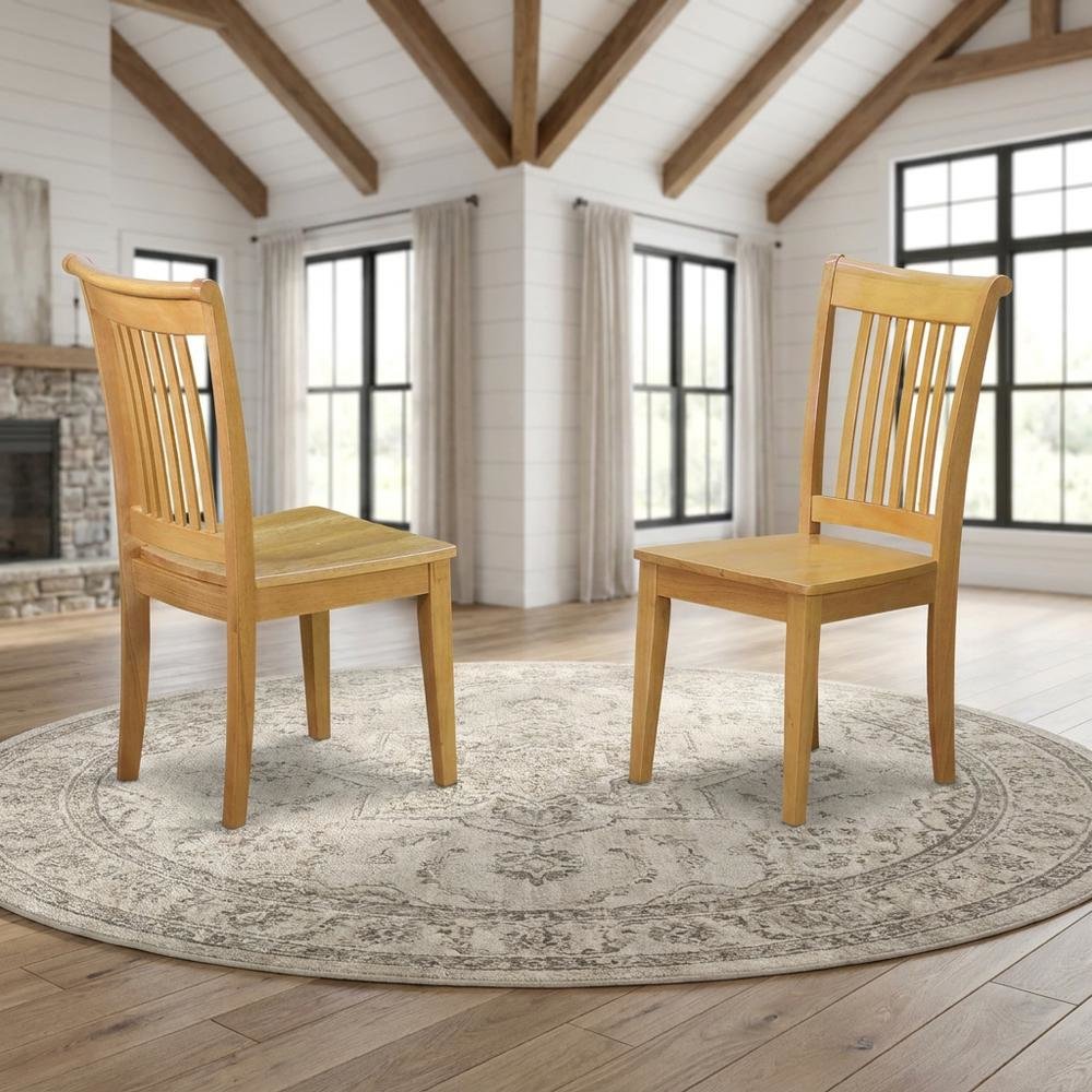 Oak Wood Dining Chair with Solid Wood Legs for Kitchen or Dining Room, Set of 2