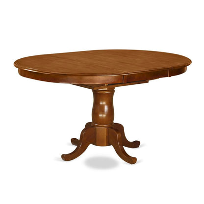 PONA5-SBR-C 5 Pc Dining room set for 4-Oval Dining Table with Leaf and 4 Styled Dining Chairs