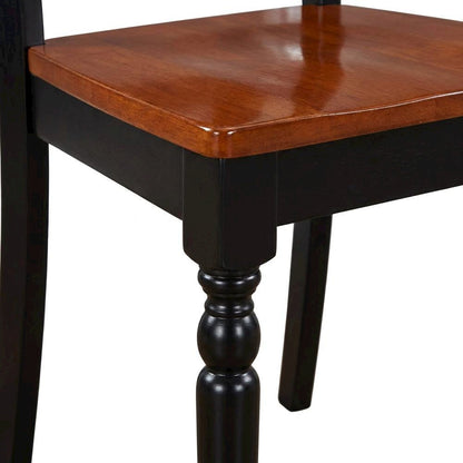 Plainville Solid Wood Kitchen Dining Chair with Traditional Style, Set of 2