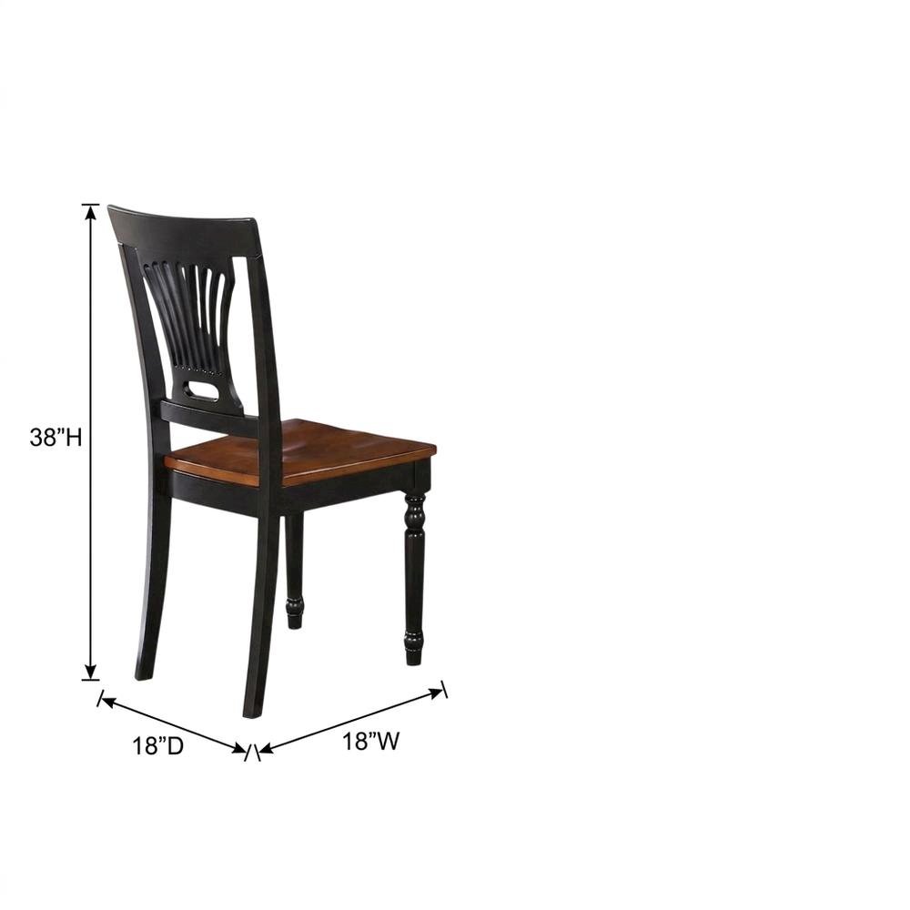 Plainville Solid Wood Kitchen Dining Chair with Traditional Style, Set of 2