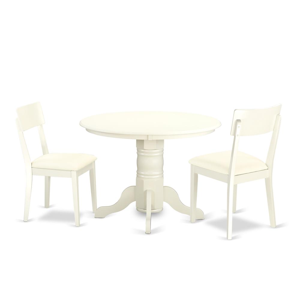 Dining Room Set Linen White, SHAD3-LWH-LC