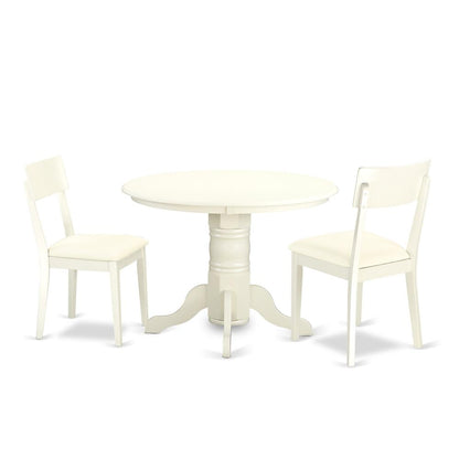 Dining Room Set Linen White, SHAD3-LWH-LC