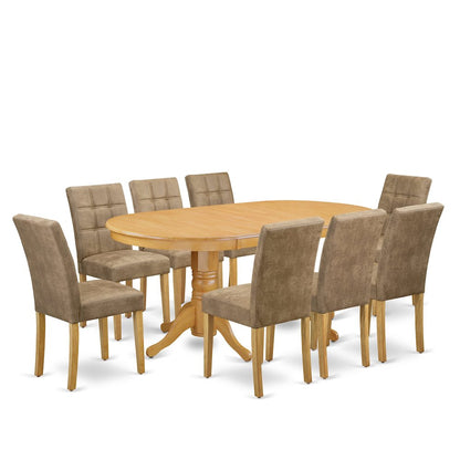 9 Piece Mid Century Modern Dining Table Set contain A Dining Table