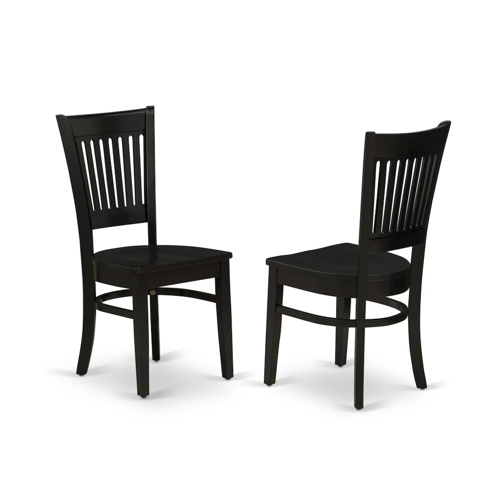 5-Piece Dining Room Set, Black & Cherry