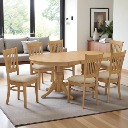 Elegant 7-Piece Kitchen Table and Chairs Set with Expandable Leaf