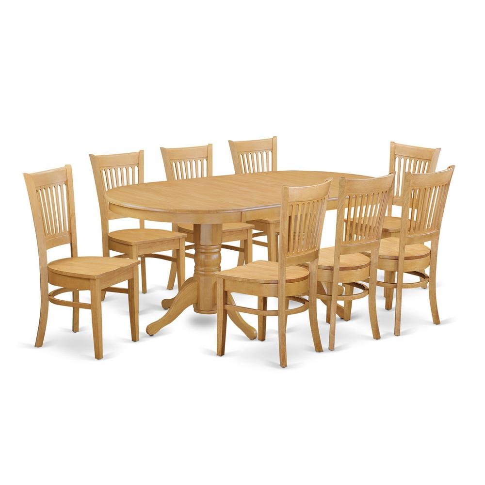 Elegant 9-Piece Dining Table Set – Solid Wood Dining Table for 8