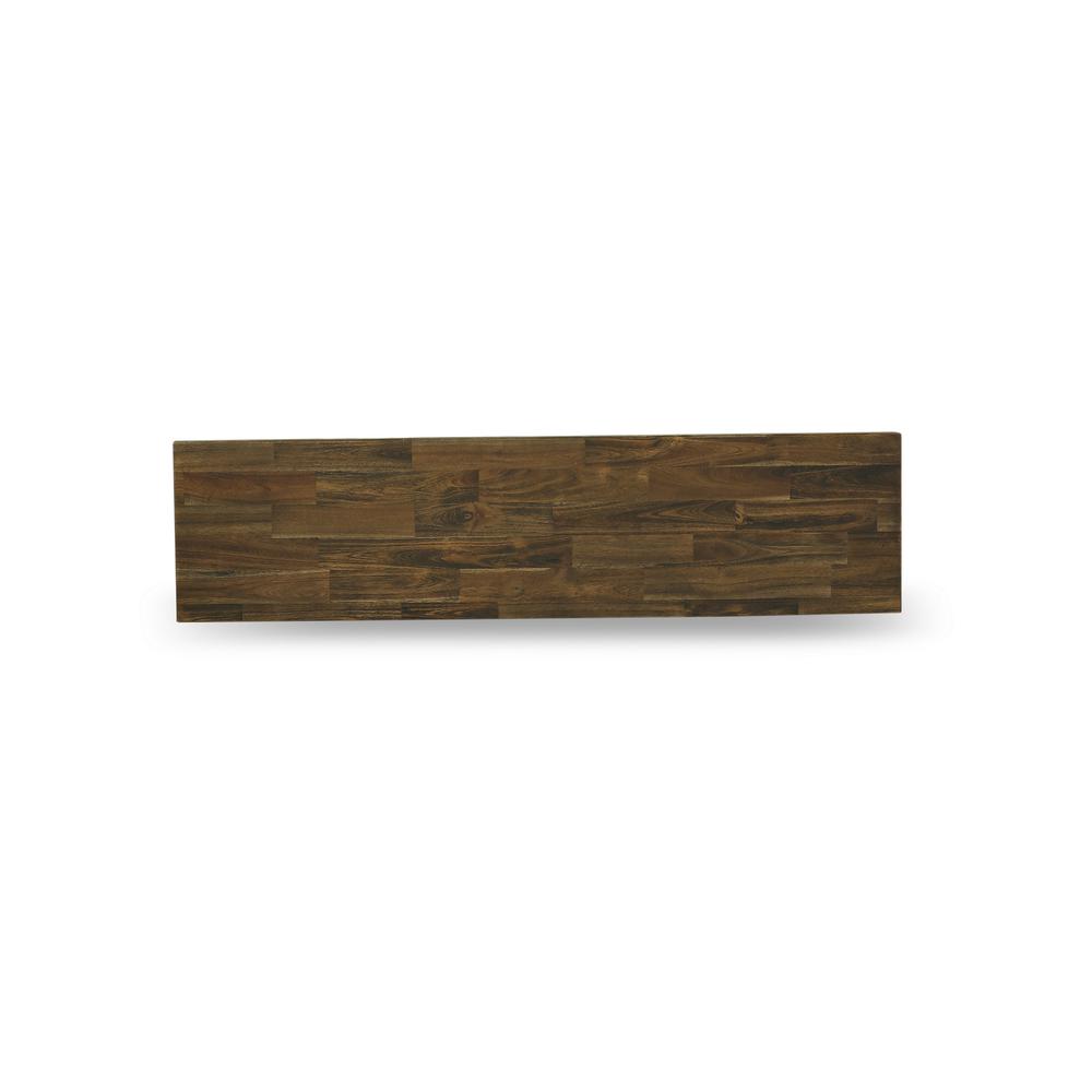 V-Style Modern Dining Table Bench with Wooden Seat