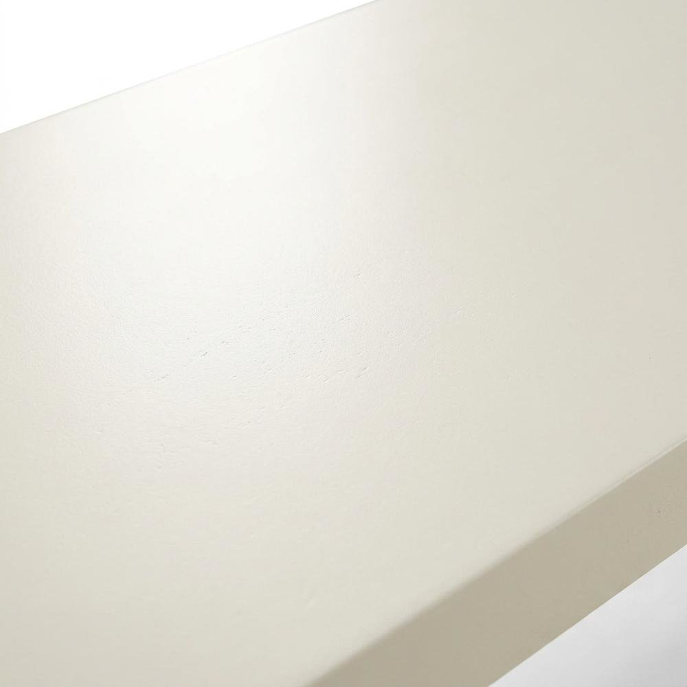 Wooden Dining Bench with V-Style Base for Kitchen or Dining Room, White