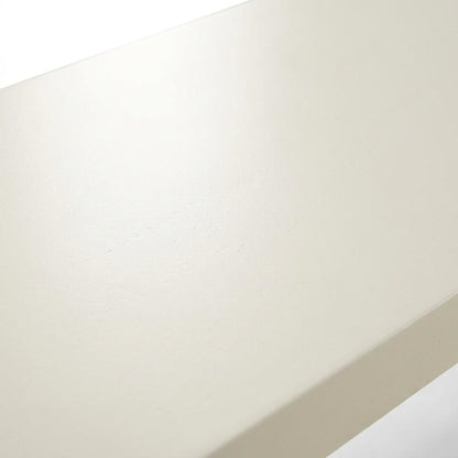 Wooden Dining Bench with V-Style Base for Kitchen or Dining Room, White
