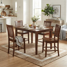 Solid Wood Square Counter Height Pub Dining Table 5 Piece Set