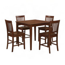 Solid Wood Square Counter Height Pub Dining Table 5 Piece Set