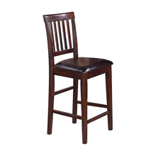 Solid Wood Counter Stools with Back and Traditional Bar Stool Design, Set of 2