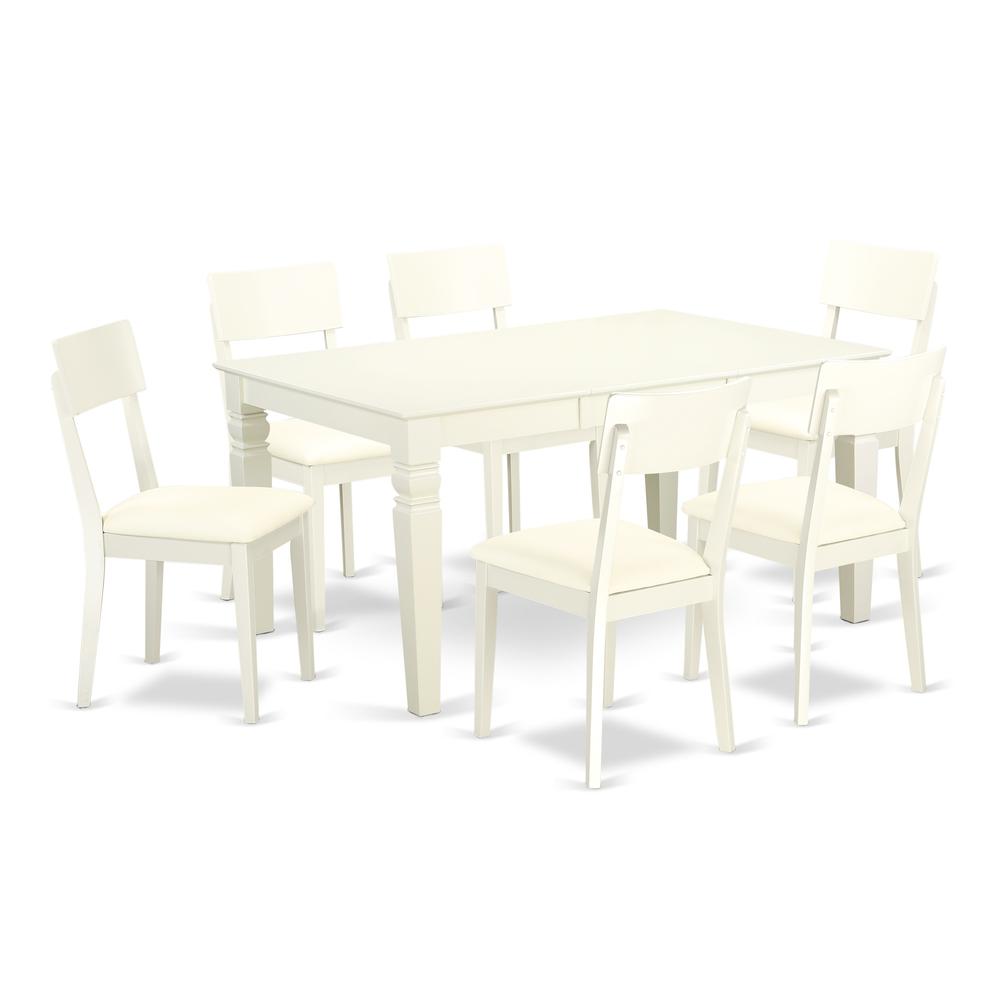 Dining Room Set Linen White, WEAD7-LWH-LC