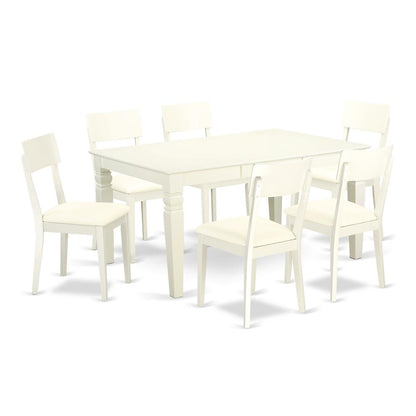Dining Room Set Linen White, WEAD7-LWH-LC